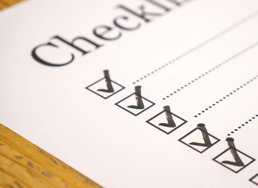 checklist modello red al caf